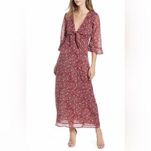 AMUSE SOCIETY Besos Besos Baby Dress in Crimson